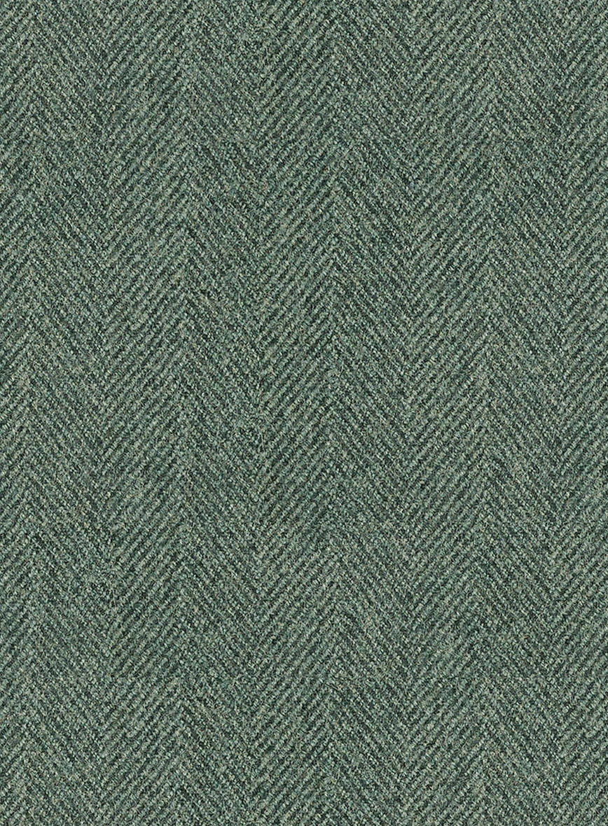Naples Wide Herringbone Sage Green Tweed Suit 8 Naples Wide Herringbone Sage Green Tweed Suit - Image 6