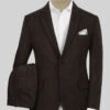 Naples Wide Herringbone Dark Brown Tweed Suit -Men's Clothing Shop Napleswideherringbonedarkbrowntweedsuitlook