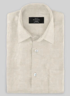 Beige Cotton Linen Shirt