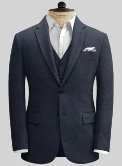 Blue Heavy Tweed Suit -Men's Clothing Shop blueheavytwdsuitlk 2