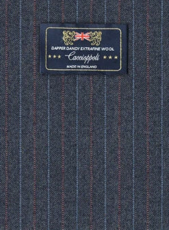 Caccioppoli Dapper Dandy Ortego Indigo Blue Wool Pants -Men's Clothing Shop caccdapdandortegoindigobluepantslook 1