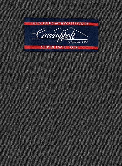 Caccioppoli Sun Dream Charcoal Wool Silk Pants 4 Caccioppoli Sun Dream Charcoal Wool Silk Pants - Image 2