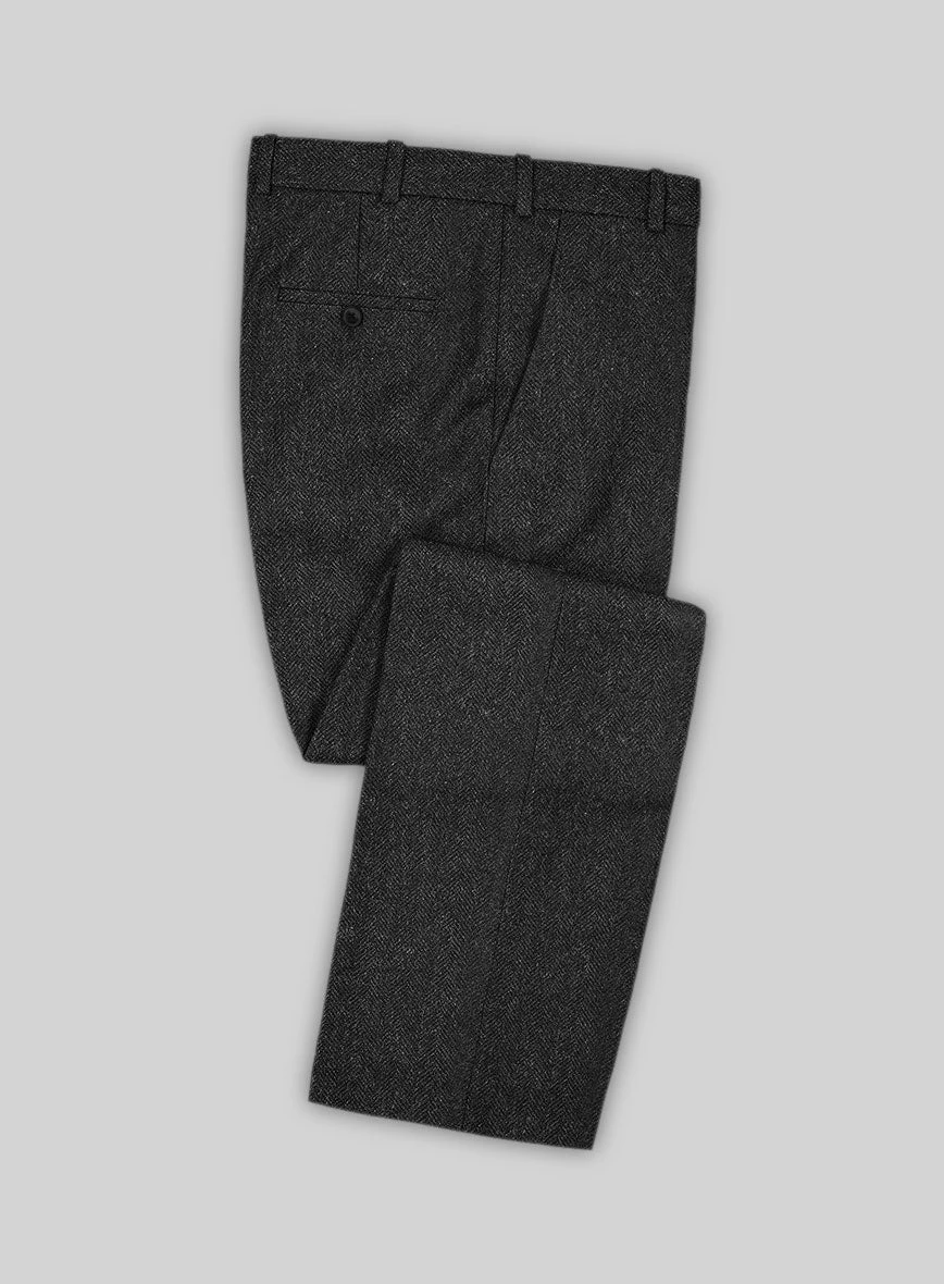 Charcoal Herringbone Tweed Suit 9 Charcoal Herringbone Tweed Suit - Image 7