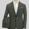 Dark Olive Flecks Donegal Tweed Suit -Men's Clothing Shop darkoliveflecksdonegaltweedsuitlk