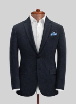 Deep Blue Herringbone Tweed Suit 12 Deep Blue Herringbone Tweed Suit -Men's Clothing Shop deepblueherringbonetwsuitlook 2