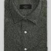 Dark Olive Flecks Donegal Tweed Shirt -Men's Clothing Shop drkoliveflecksdonegaltweedshrtlk