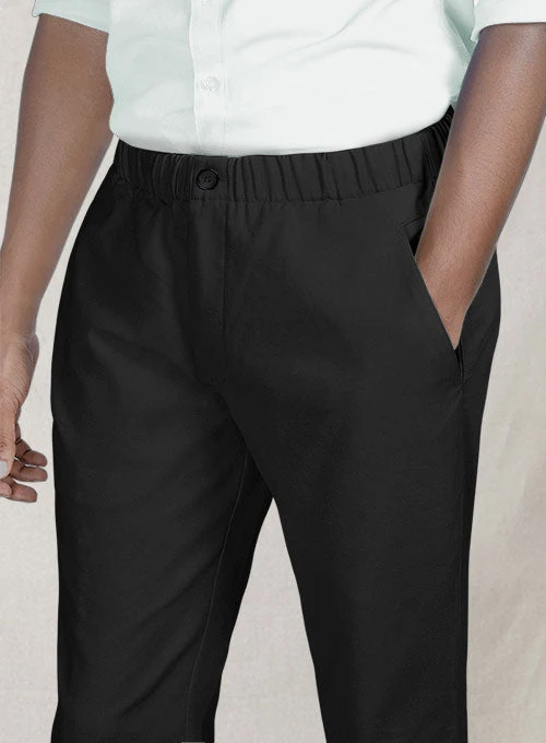 Easy Pants Black Cotton Canvas 6 Easy Pants Black Cotton Canvas - Image 4
