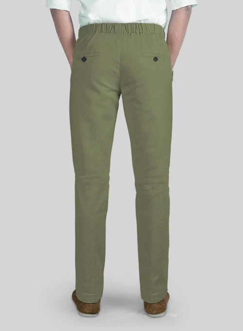 Easy Pants Green Cotton Canvas 4 Easy Pants Green Cotton Canvas - Image 2