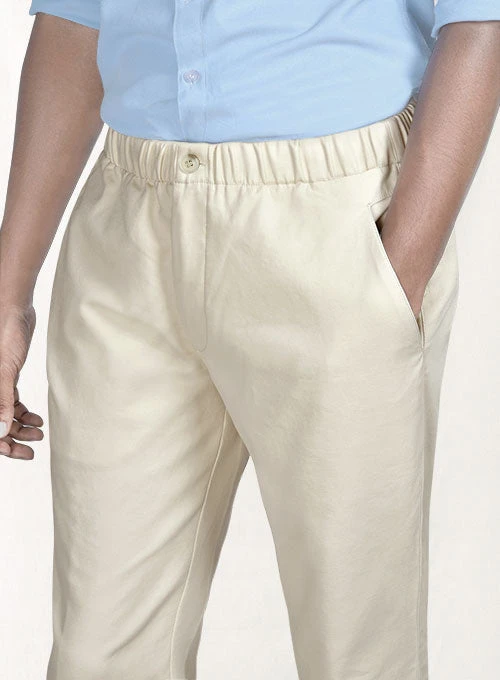 Easy Pants Light Beige Cotton Canvas 5 Easy Pants Light Beige Cotton Canvas - Image 3