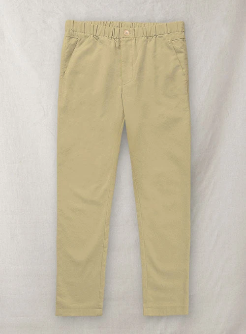 Easy Pants Beige Cotton Canvas 3 Easy Pants Beige Cotton Canvas