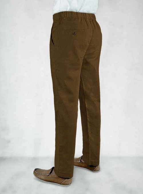 Easy Pants Brown Cotton Canvas 4 Easy Pants Brown Cotton Canvas - Image 2