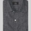 European Anchor Gray Linen Shirt -Men's Clothing Shop europeananchorgraylinenshirtfullsleevelook