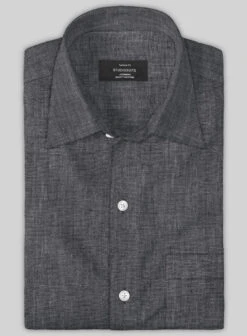 European Anchor Gray Linen Shirt