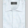 European Pale Blue Linen Shirt