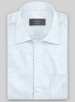 European Pale Blue Linen Shirt