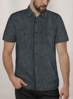 European Ash Gray Linen Western Style Shirt -Men's Clothing Shop europnashgraylinenweststyleshirtlk 1 83d6802c 4f9f 4879 8397 a5e03e0d5366