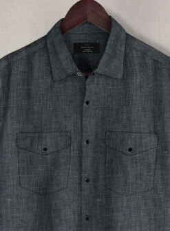 European Ash Gray Linen Western Style Shirt -Men's Clothing Shop europnashgraylinenweststyleshirtlk 2 77ac7d4c 11ea 494d b5de a741036a50c3