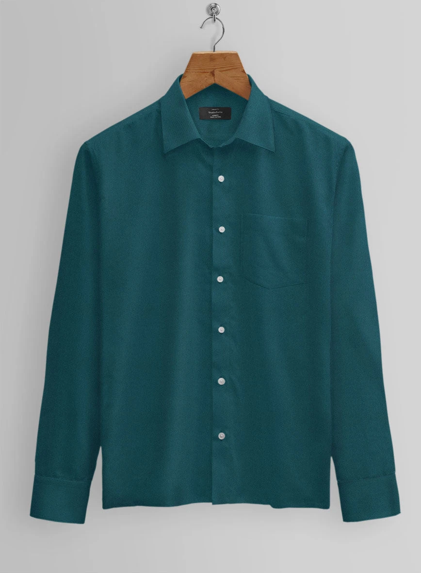 Giza Teal Cotton Shirt 4 Giza Teal Cotton Shirt - Image 2