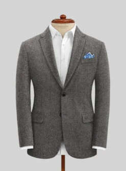 Gray Herringbone Flecks Donegal Tweed Suit 12 Gray Herringbone Flecks Donegal Tweed Suit -Men's Clothing Shop grayherringflkdonegaltwsuitlook 2