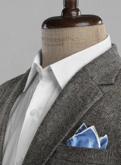 Gray Herringbone Flecks Donegal Tweed Suit 13 Gray Herringbone Flecks Donegal Tweed Suit -Men's Clothing Shop grayherringflkdonegaltwsuitlook 3