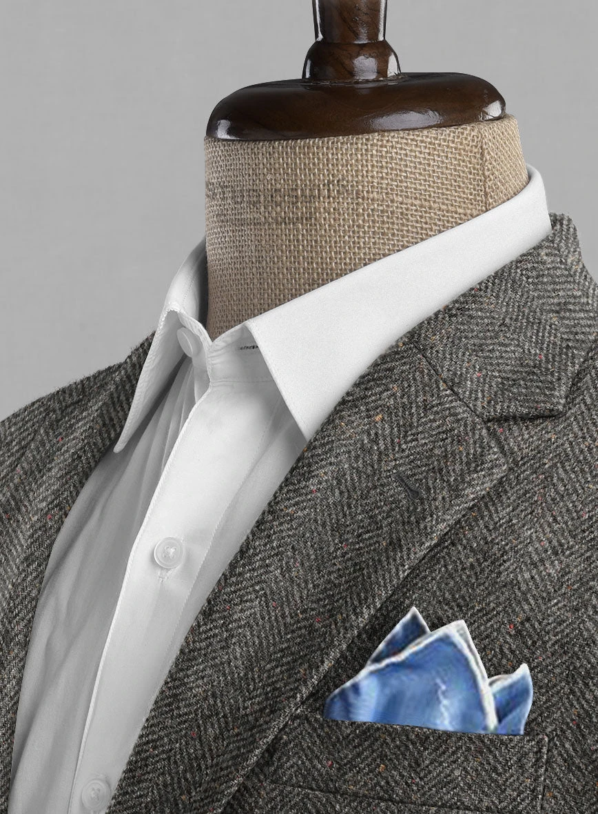 Gray Herringbone Flecks Donegal Tweed Suit 6 Gray Herringbone Flecks Donegal Tweed Suit - Image 4