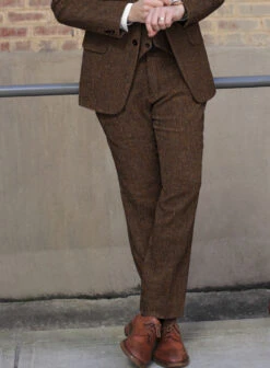 Haberdasher Autumn Rust Tweed Suit -Men's Clothing Shop haberdasherwinetweedsuitlook 3