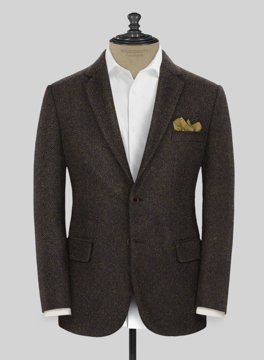 Highlander Heavy Dark Brown Herringbone Tweed Suit 5 Highlander Heavy Dark Brown Herringbone Tweed Suit - Image 3