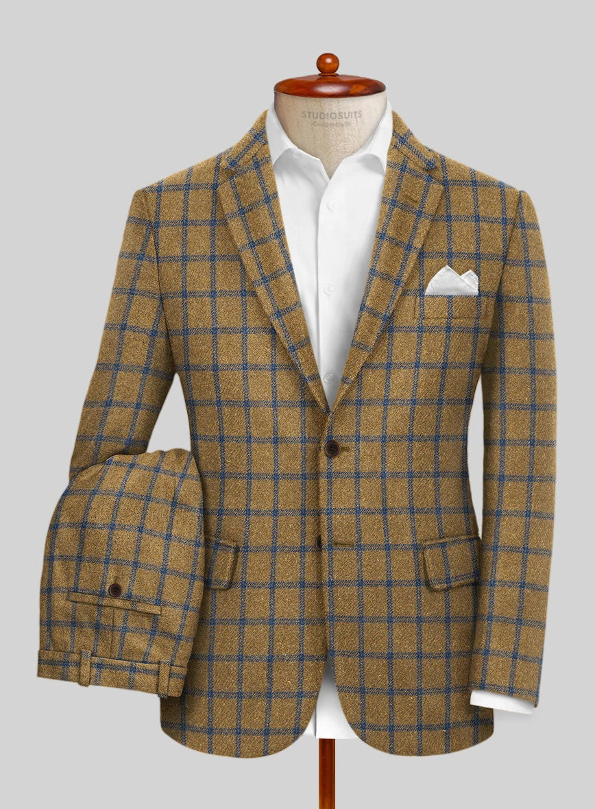 Highlander Heavy Mustard Check Tweed Suit 3 Highlander Heavy Mustard Check Tweed Suit