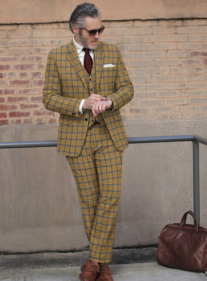 Highlander Heavy Mustard Check Tweed Suit 4 Highlander Heavy Mustard Check Tweed Suit - Image 2