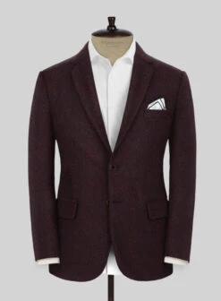 Highlander Heavy Wine Herringbone Tweed Suit -Men's Clothing Shop highlndrhvywinehrringbntwdsuitlk 2