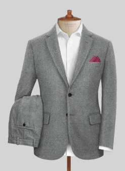 Highlander Light Gray Tweed Suit