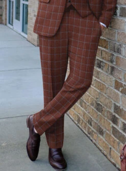 Italian Alonxi Checks Tweed Suit -Men's Clothing Shop italianalonxicheckstweedsuitlook 3