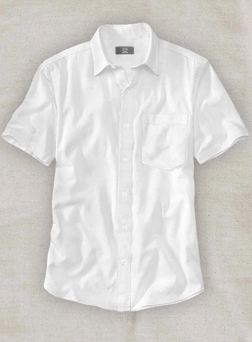 Italian Cotton Dobby Edvigo White Shirt 3 Italian Cotton Dobby Edvigo White Shirt