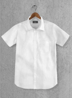 Italian Cotton Dobby Ordaz White Shirt