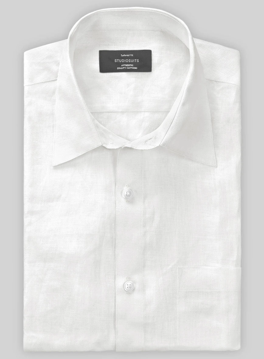 Italian Cotton Linen Tuia White Shirt 3 Italian Cotton Linen Tuia White Shirt