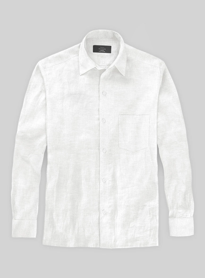 Italian Cotton Linen Tuia White Shirt 4 Italian Cotton Linen Tuia White Shirt - Image 2