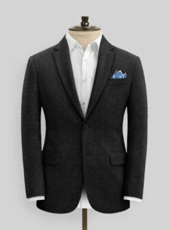 Italian Highlander Black Tweed Suit -Men's Clothing Shop italianhighlanderblacktweedsuitlook 2