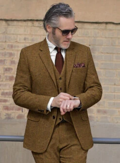 Italian Highlander Rust Tweed Suit -Men's Clothing Shop italianhighlanderrusttweedsuitlk 3