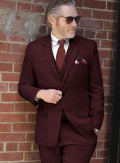 Italian Highlander Wine Tweed Suit -Men's Clothing Shop italianhighlanderwinetweedsuittlk 3