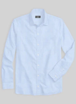 Italian Lombardo Pale Cornflower Blue Shirt -Men's Clothing Shop italianlombardopalecornfloerblueshirtlk 1