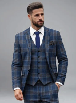 Italian Vincenzo Check Tweed Suit -Men's Clothing Shop italianvincenzochecktweedsuitlk 4