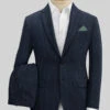 Italian Wide Herringbone Blue Tweed Suit -Men's Clothing Shop italianwidehbbluetwdsuitlook