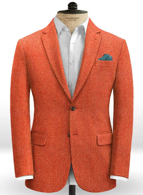 Italian Wide Herringbone Fire Tweed Suit 5 Italian Wide Herringbone Fire Tweed Suit - Image 3