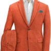 Italian Wide Herringbone Fire Tweed Suit