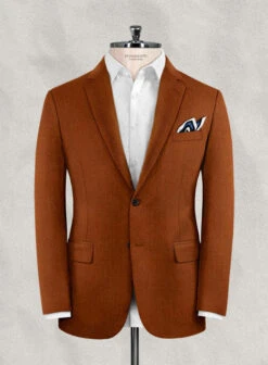 Italian Wool Cashmere Ginger Orange Suit -Men's Clothing Shop italiwlcashmgingorangesuitlook 1