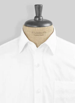 Italian Lombardo Dobby White Shirt