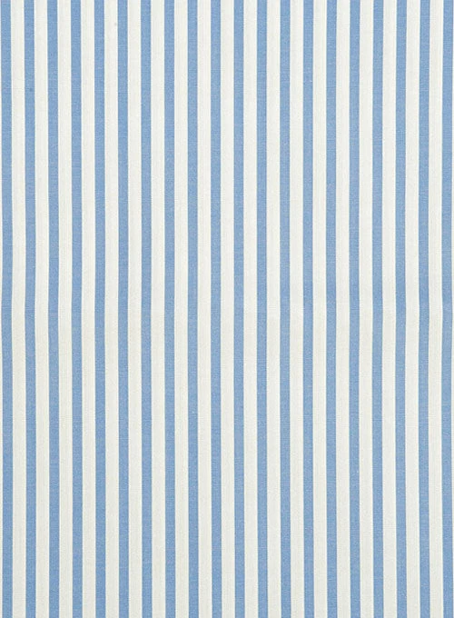 Italian Old Shuttle Loom Blue Stripe Shirt 6 Italian Old Shuttle Loom Blue Stripe Shirt - Image 4