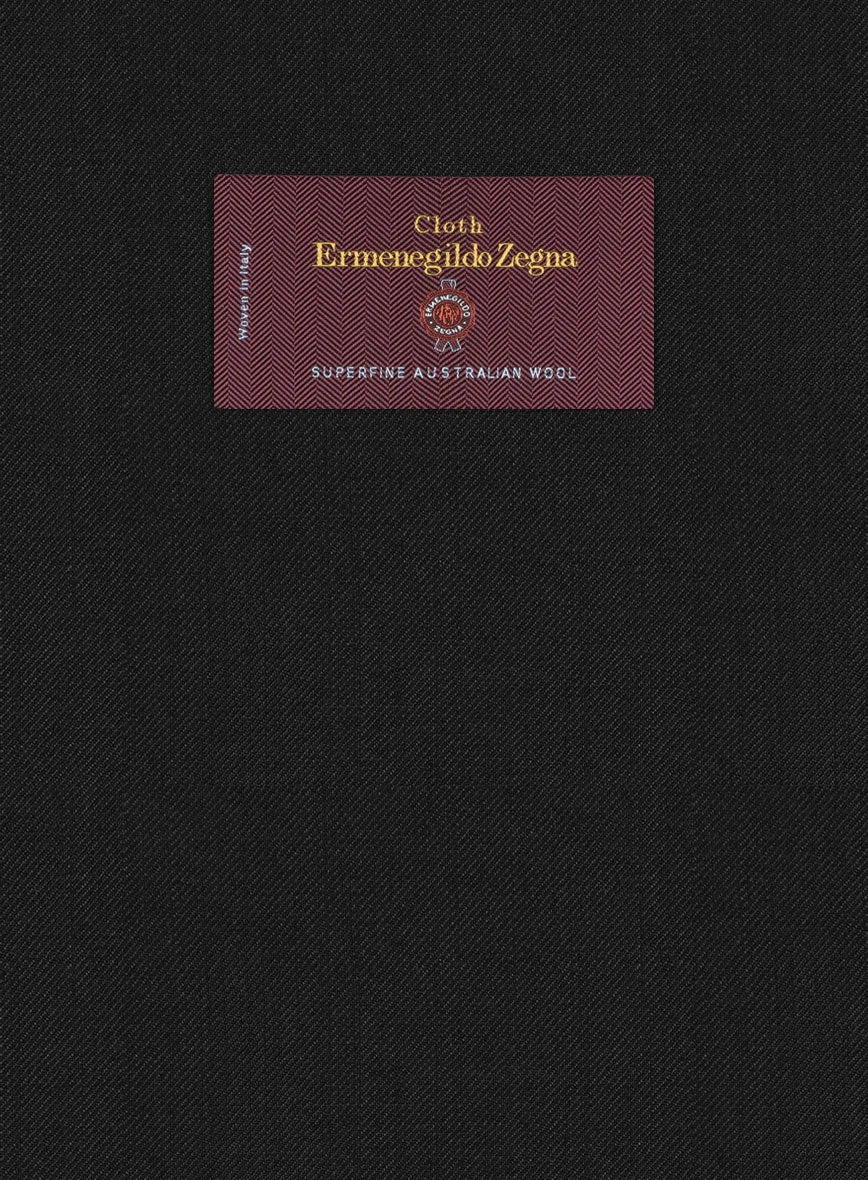 Lanificio Zegna Deep Black Wool Pants 4 Lanificio Zegna Deep Black Wool Pants - Image 2