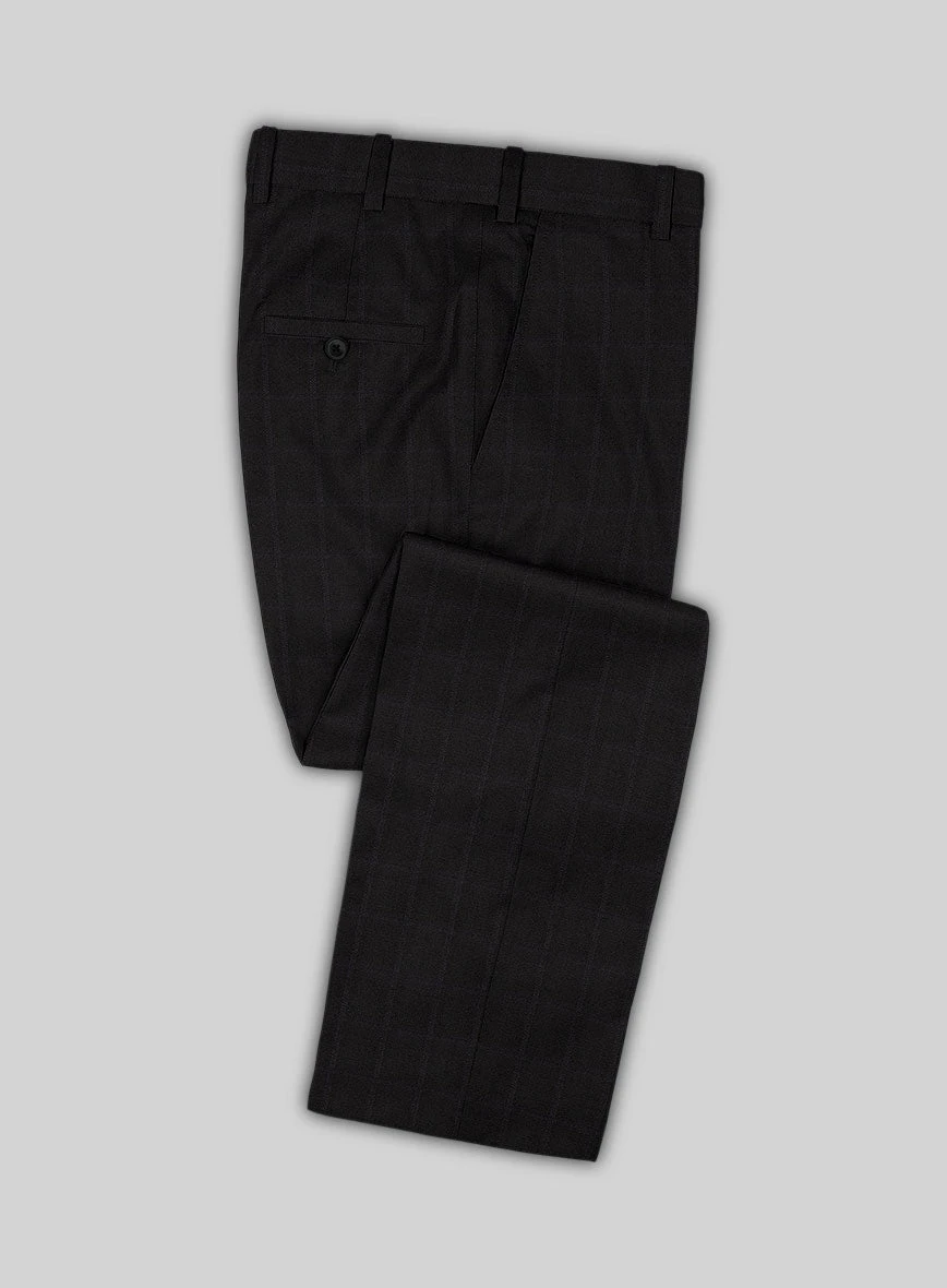 Lanificio Zegna Electa Corta Black Checks Wool Pants 3 Lanificio Zegna Electa Corta Black Checks Wool Pants