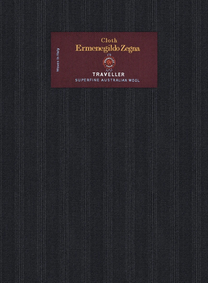 Lanificio Zegna Traveller Jaspal Blue Stripe Wool Pants 5 Lanificio Zegna Traveller Jaspal Blue Stripe Wool Pants - Image 3